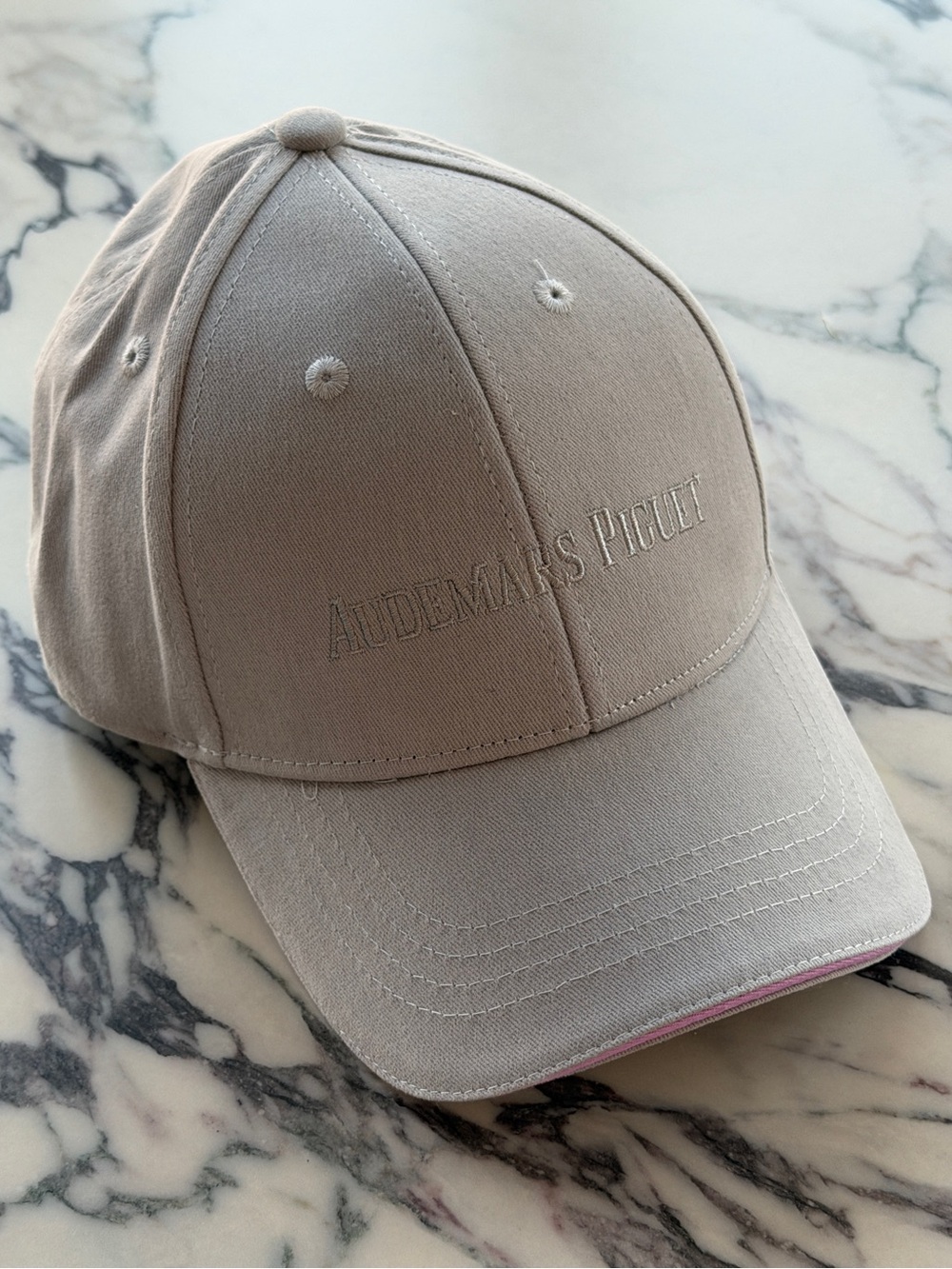 Audemars Piguet Grey Cotton Lilac Trim Baseballcap